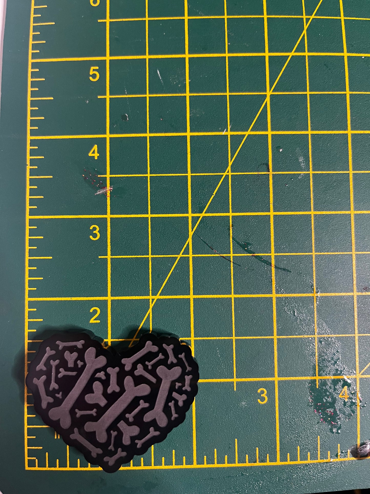 Bone Heart Acrylic Blank