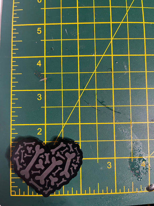 Bone Heart Acrylic Blank