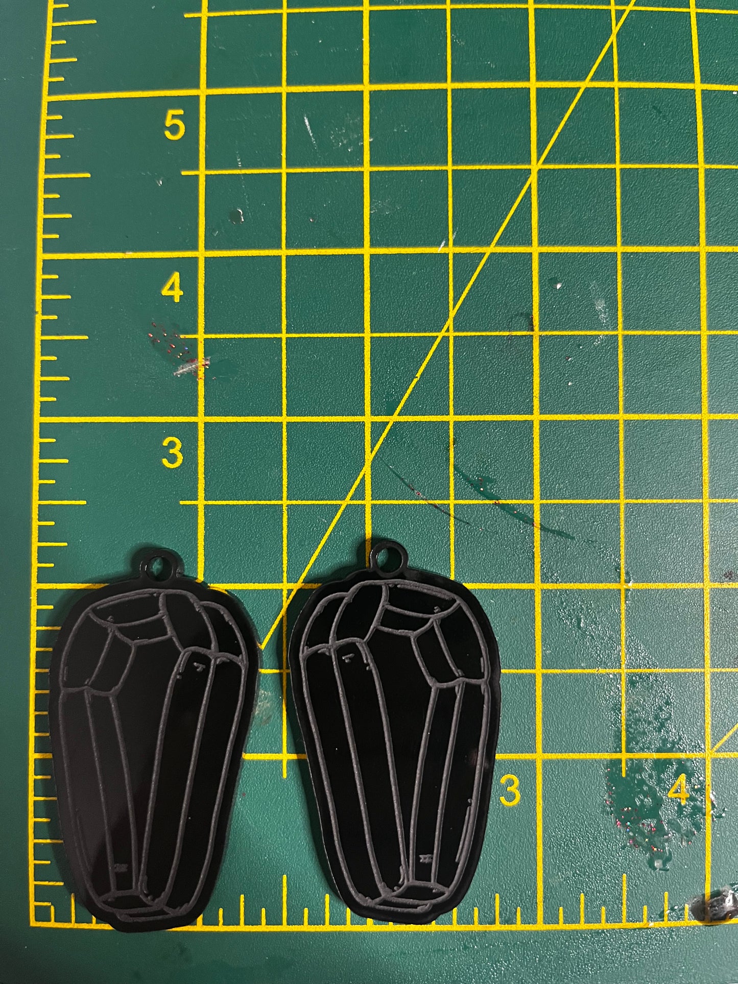 Coffin Float Earrings Acrylic Blanks