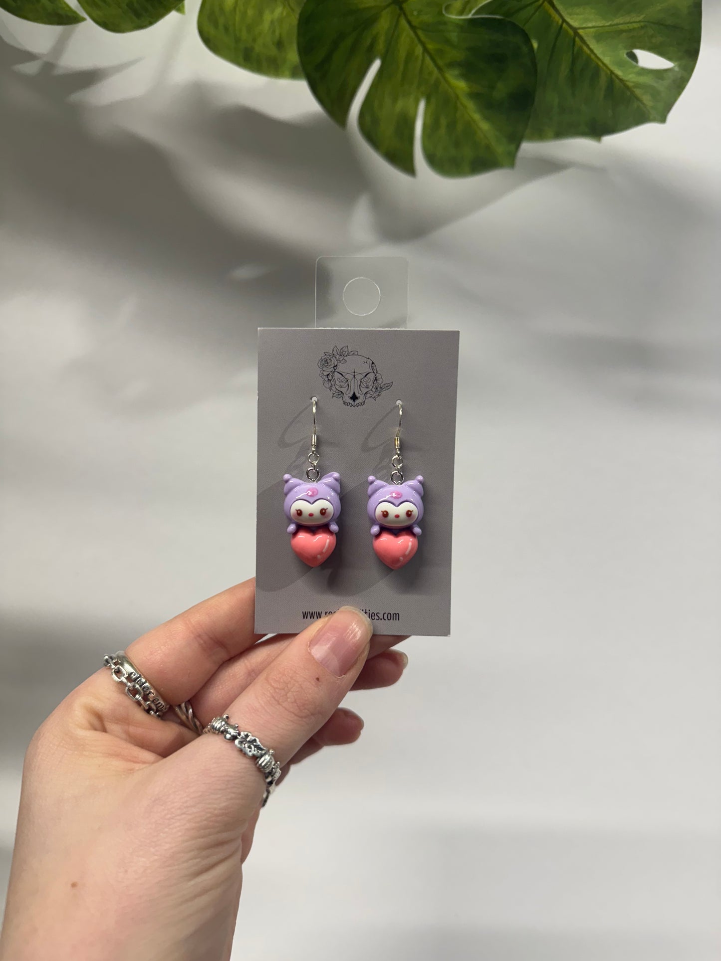 Purple Kuro Acrylic Earrings