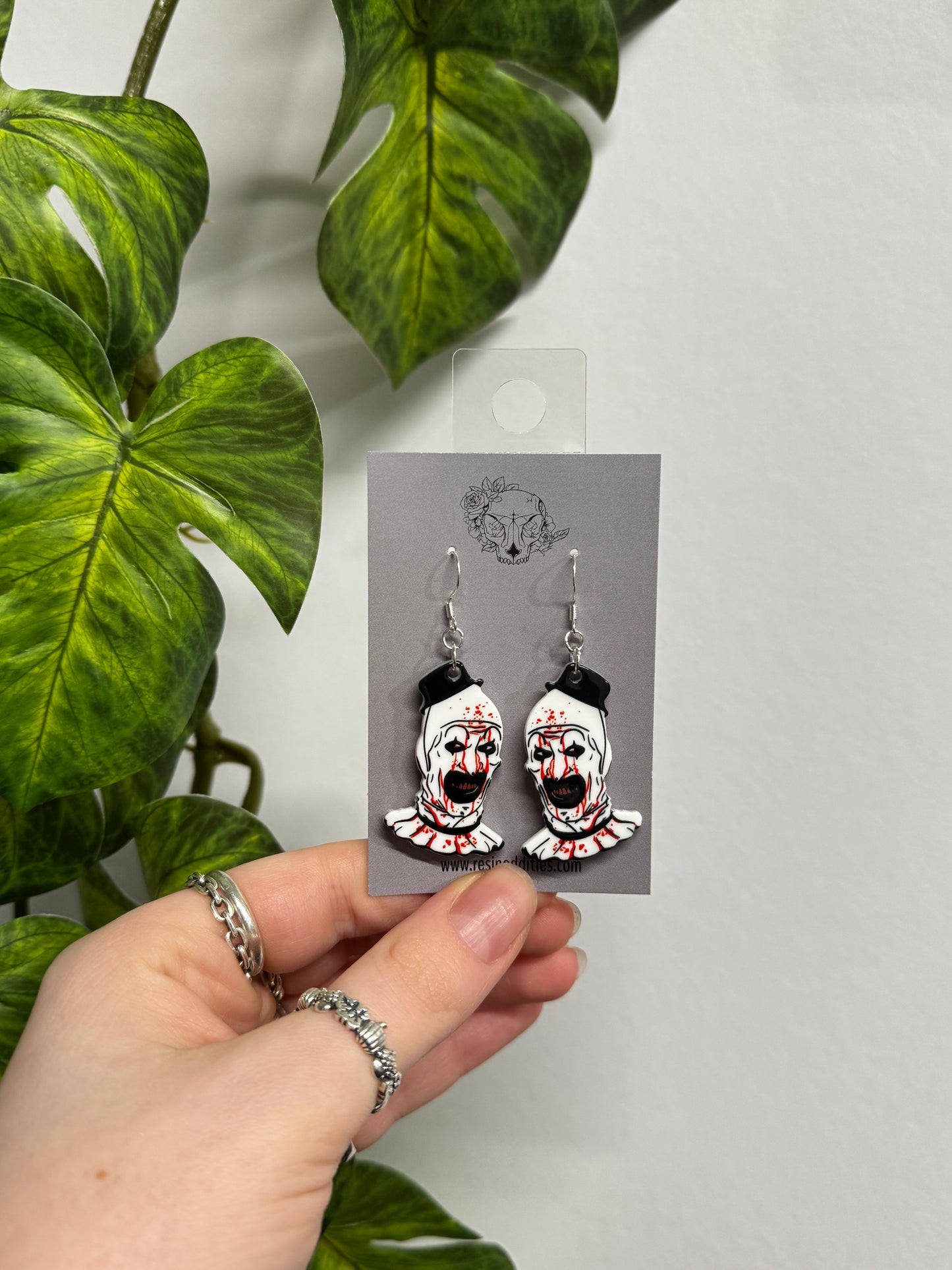 Bloody Clown Acrylic Earrings