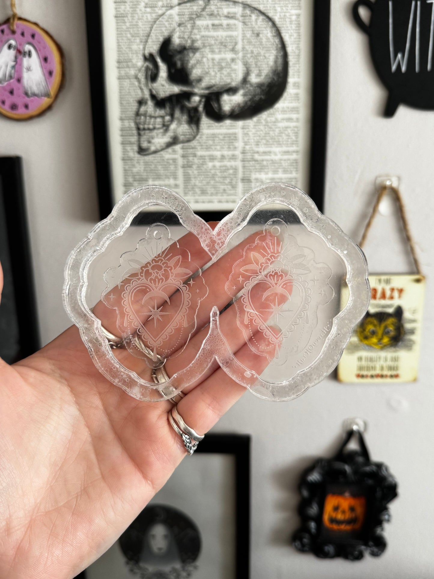 Sacred Heart Earrings Silicone Mould