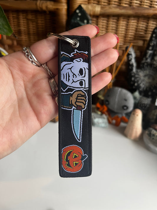 Double Sided Embroidered Keyring