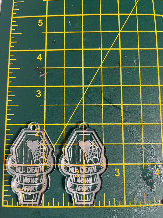 Till Death Earrings Acrylic Blanks