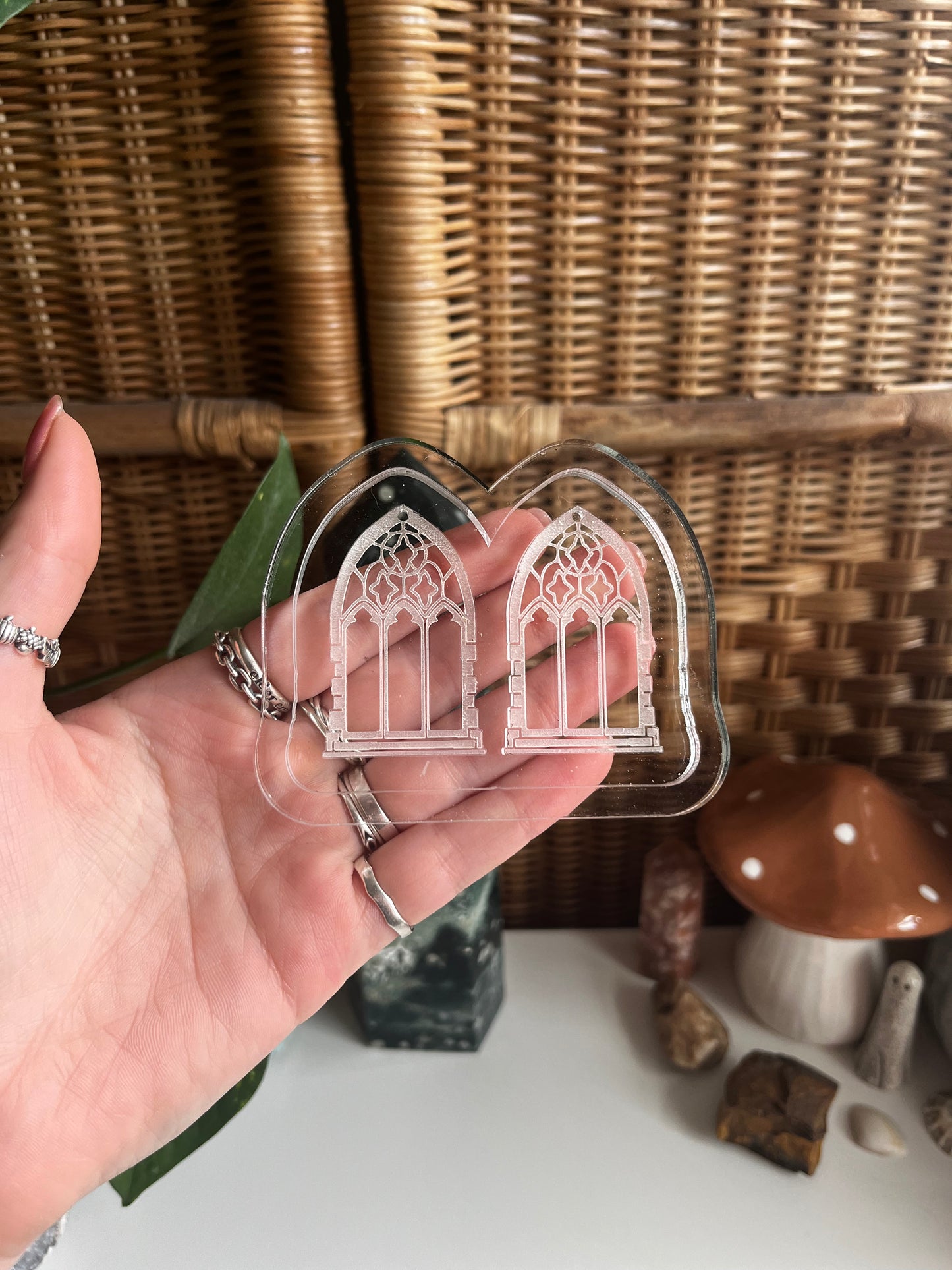 2” Gothic Window Earrings Silicone Mould