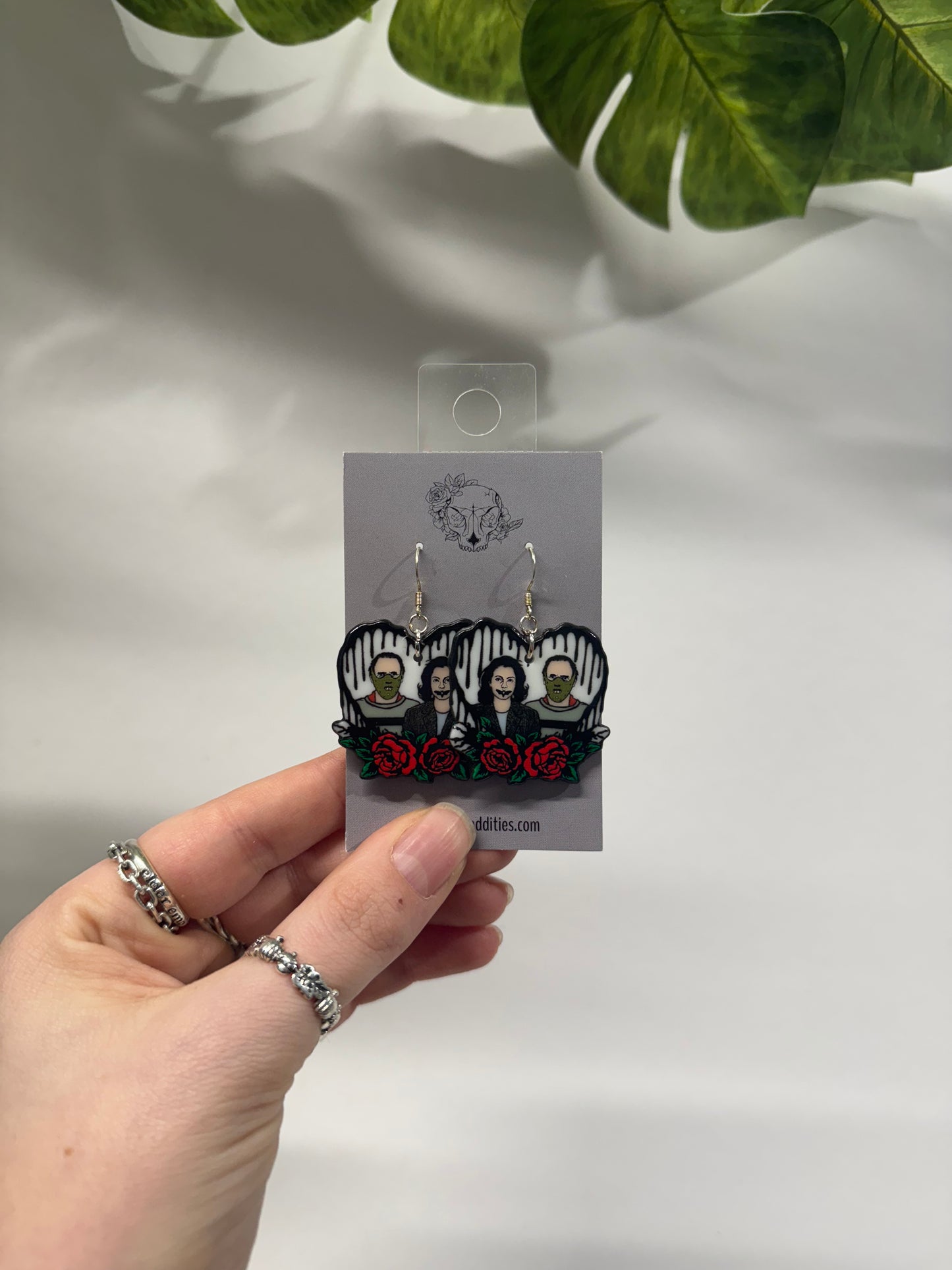 Han Hearts Acrylic Earrings