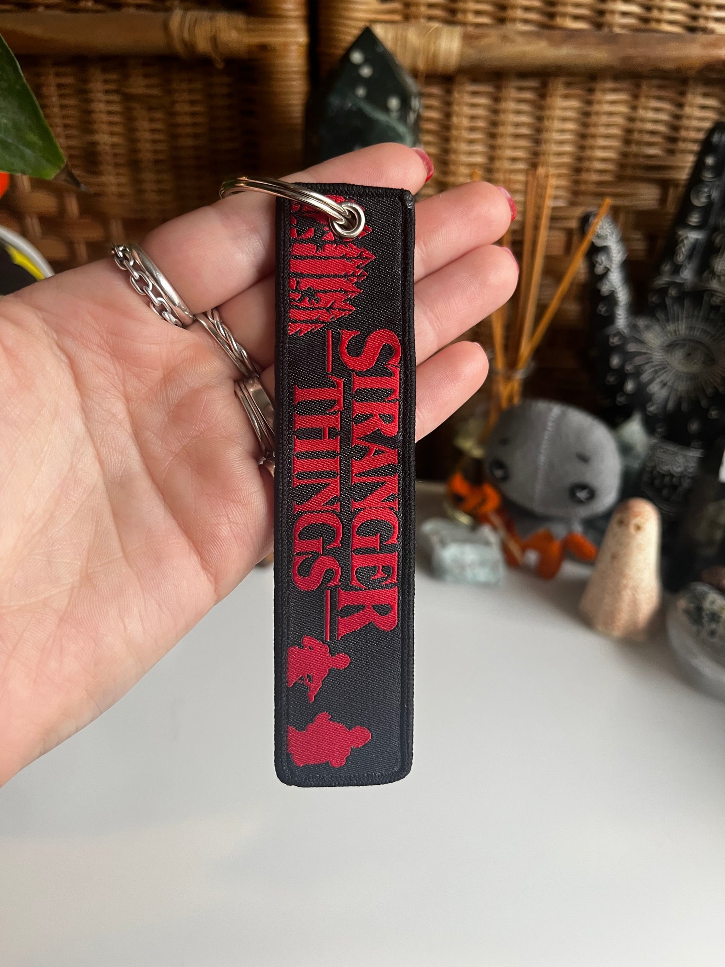 Double Sided Embroidered Keyring