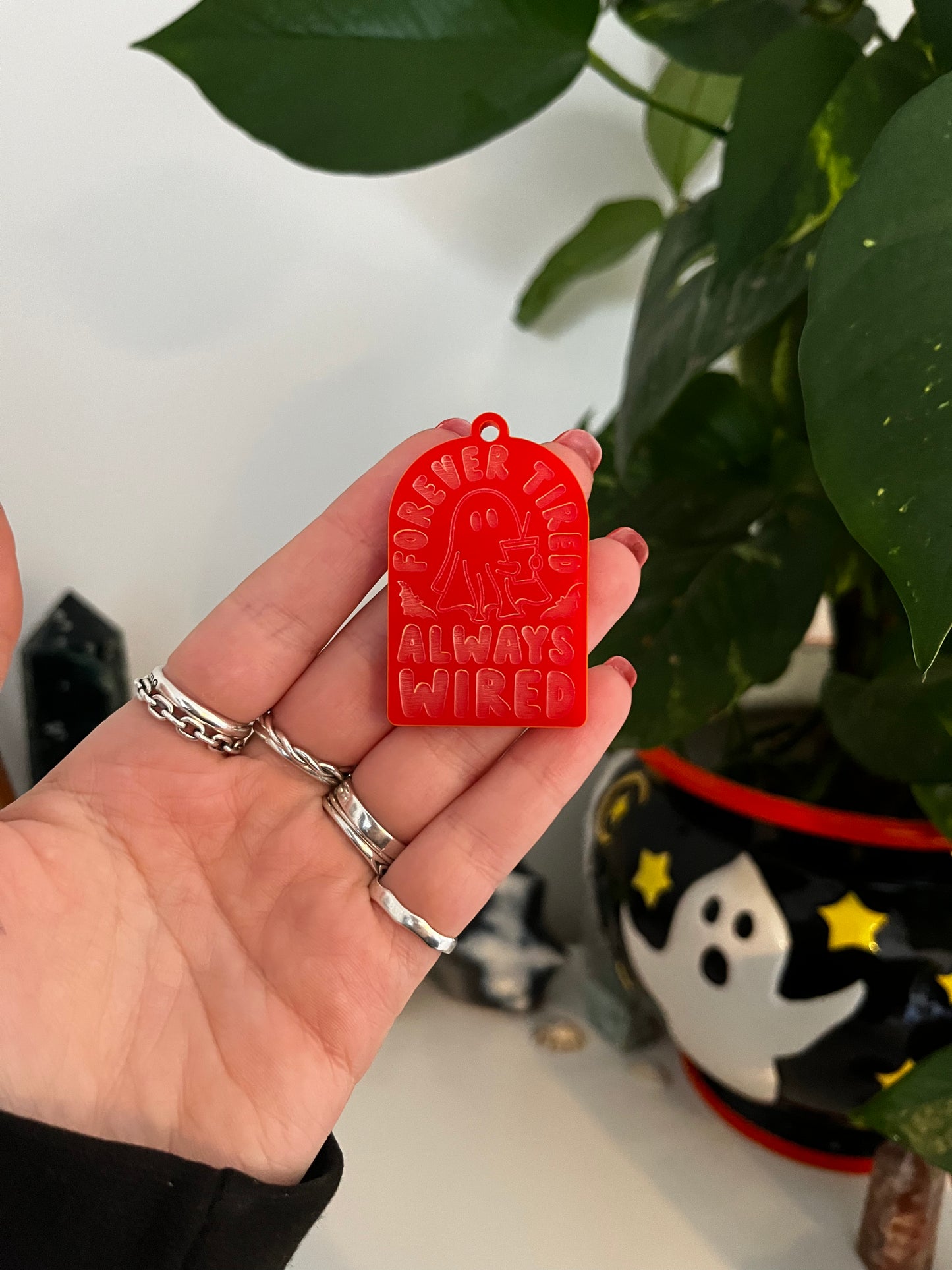 2” Forever Tired Keyring Silicone Mould