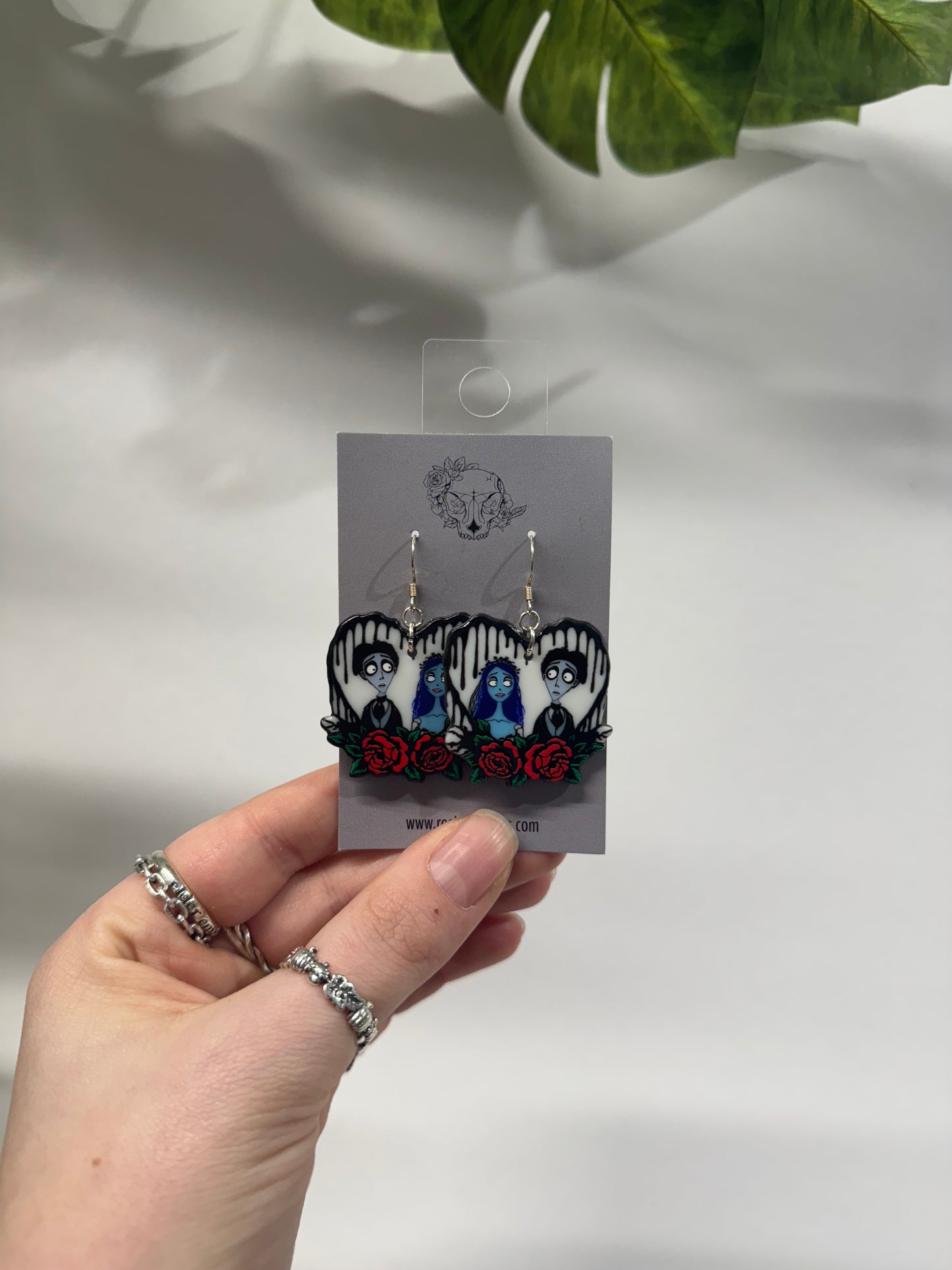 Bride Hearts Acrylic Earrings