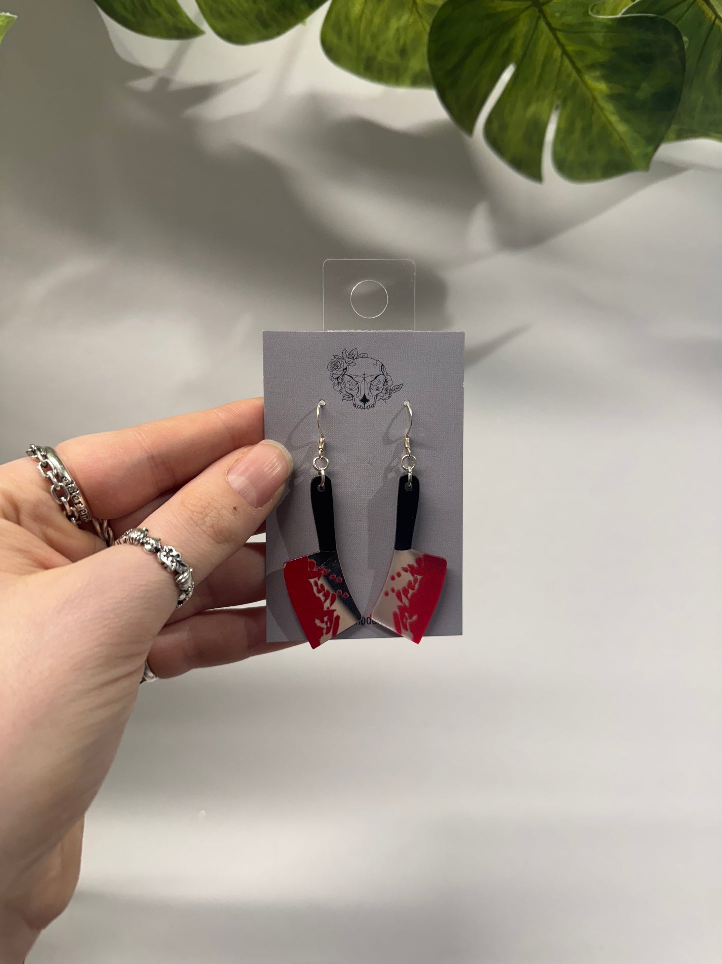 Bloody Cleavers Acrylic Earrings