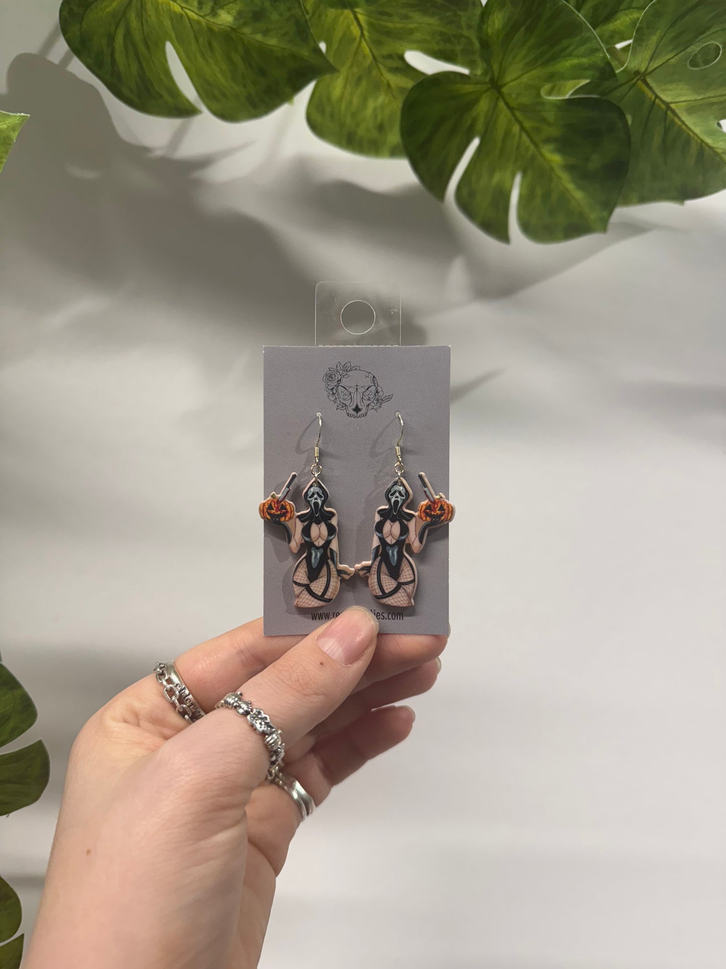 Sexy Mask Women Acrylic Earrings