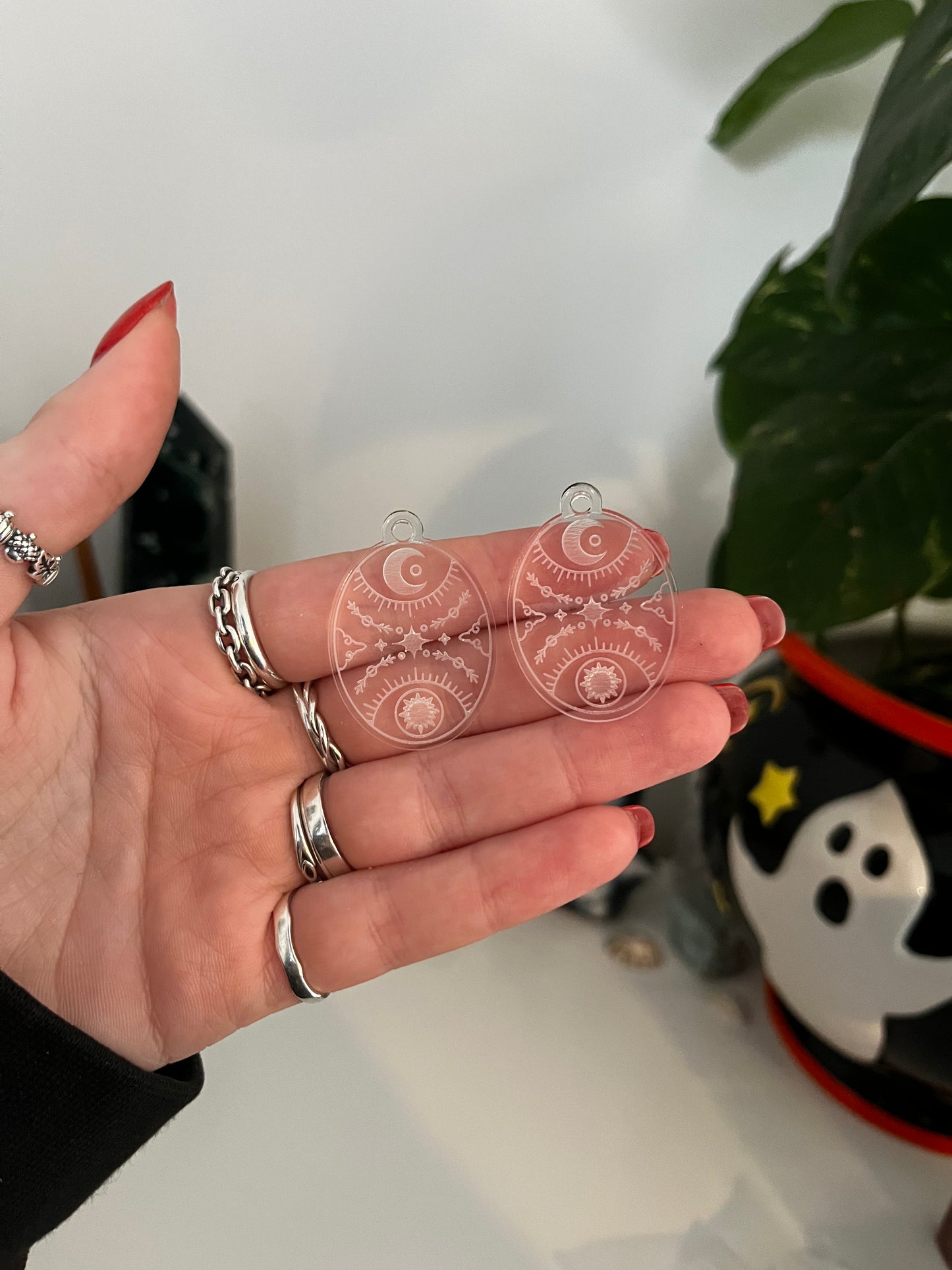 1.5” Ornate Oval Earrings Silicone Mould