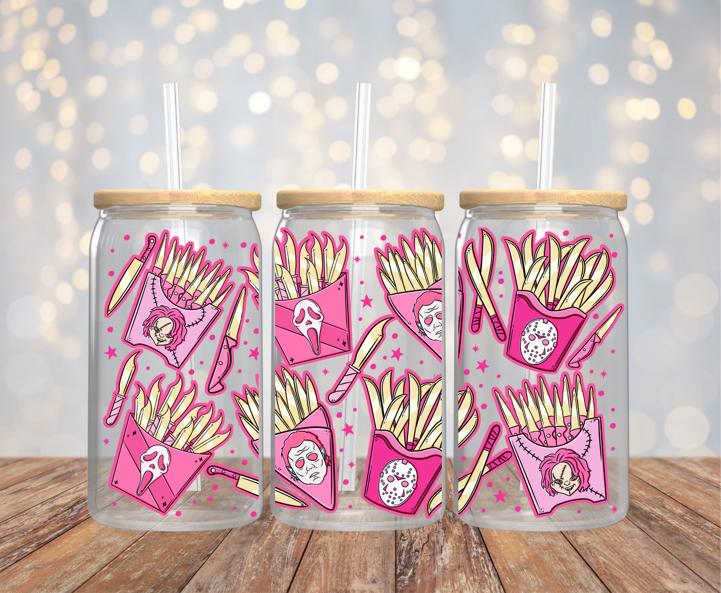 Slasher Fries Libbey Glass Can