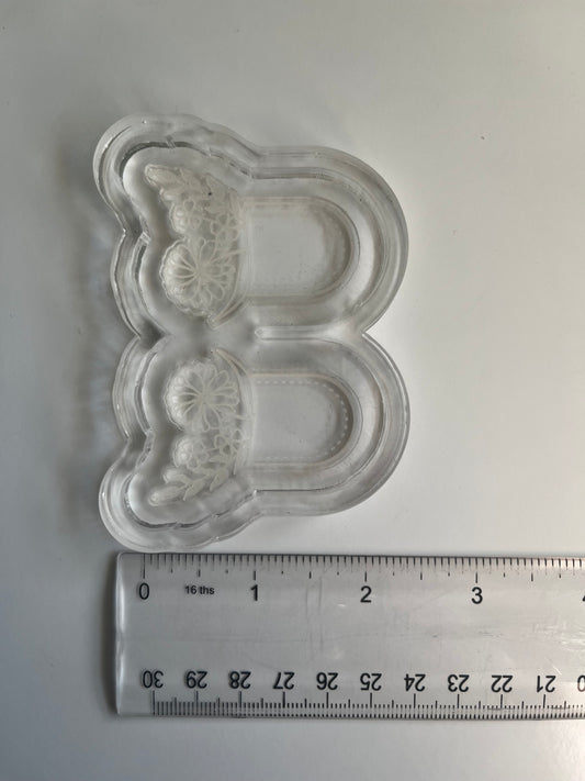 1.9" Floral Pockets Acrylic Blank