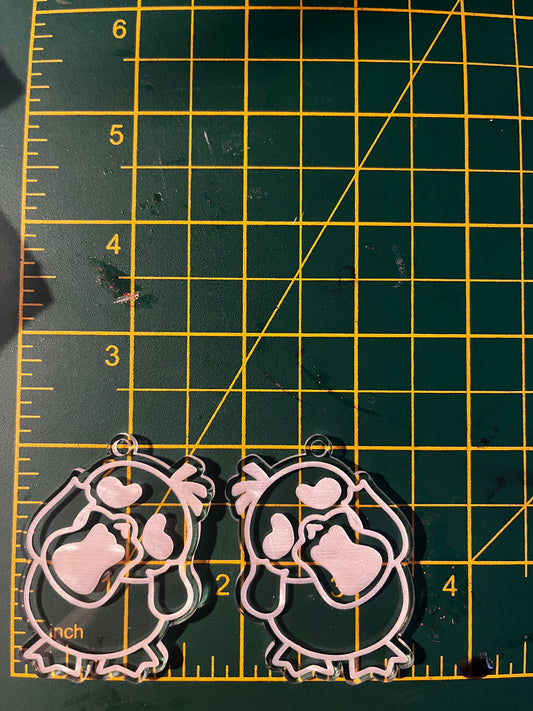 2” Horror x Pocket Monster 2 Earrings Silicone Mould