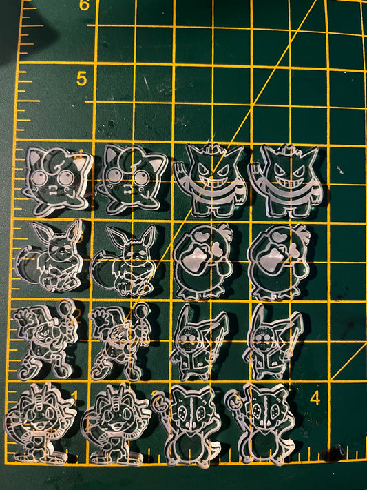 Horror x Pocket Monster Mini Bits Palette Silicone Mould