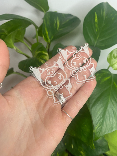 2" Devil Kuro Earrings Silicone Mould