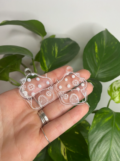 2" Mushroom Fairy House Earrings Silicone Mould