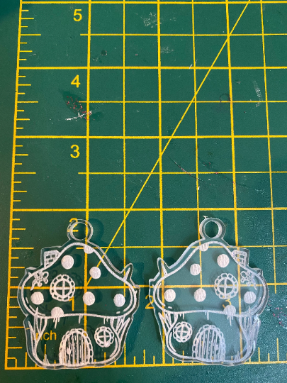 2" Mushroom Fairy House Earrings Silicone Mould