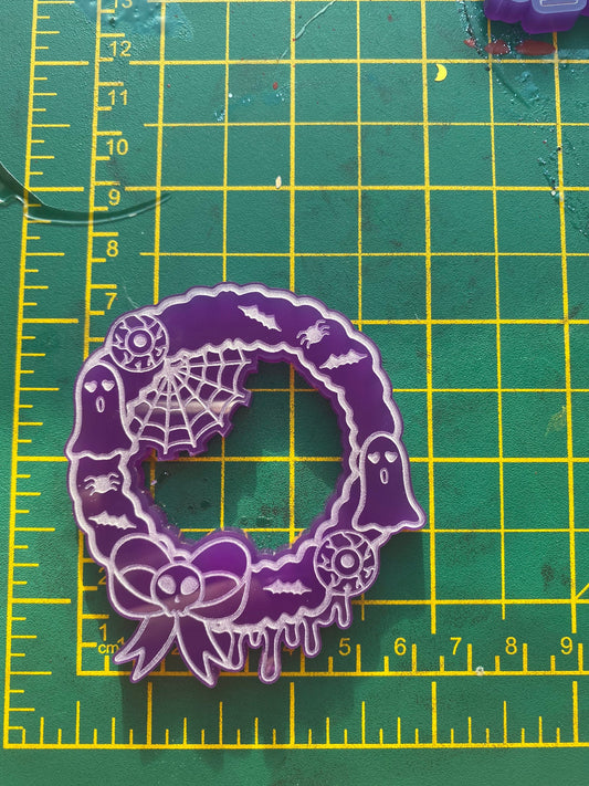 Spooky Christmas Wreath Silicone Mould