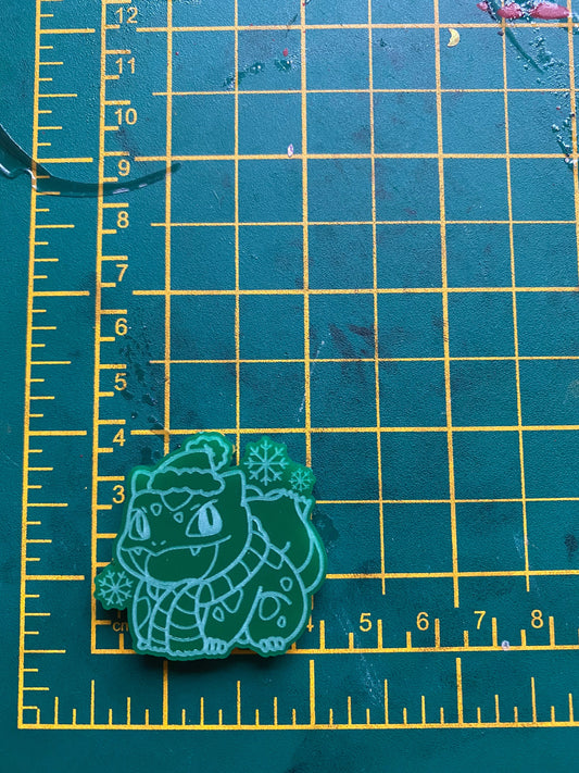 Mini Winter Bulbasaur Silicone Mould