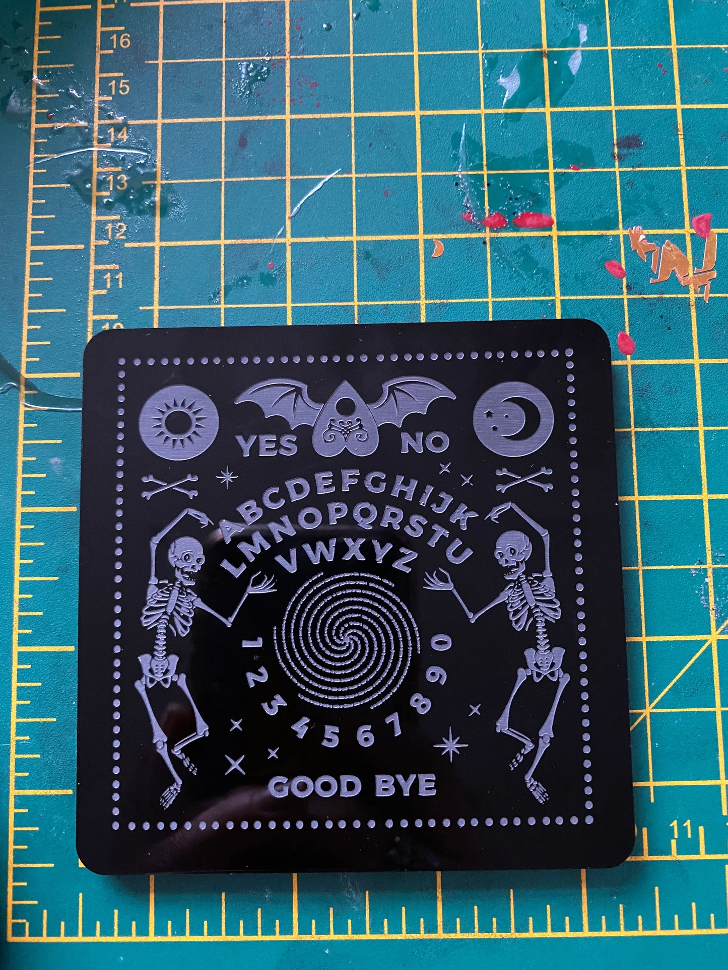 Large Skeleton Ouija Coaster Silicone Mould