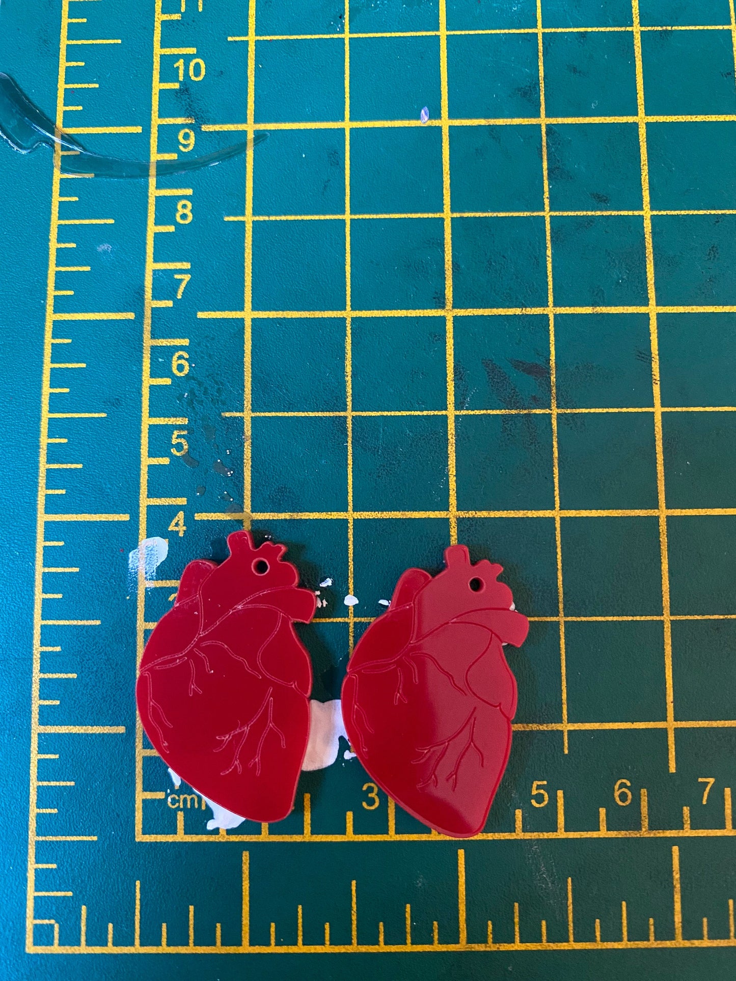 Anatomical Heart Earrings Silicone Mould