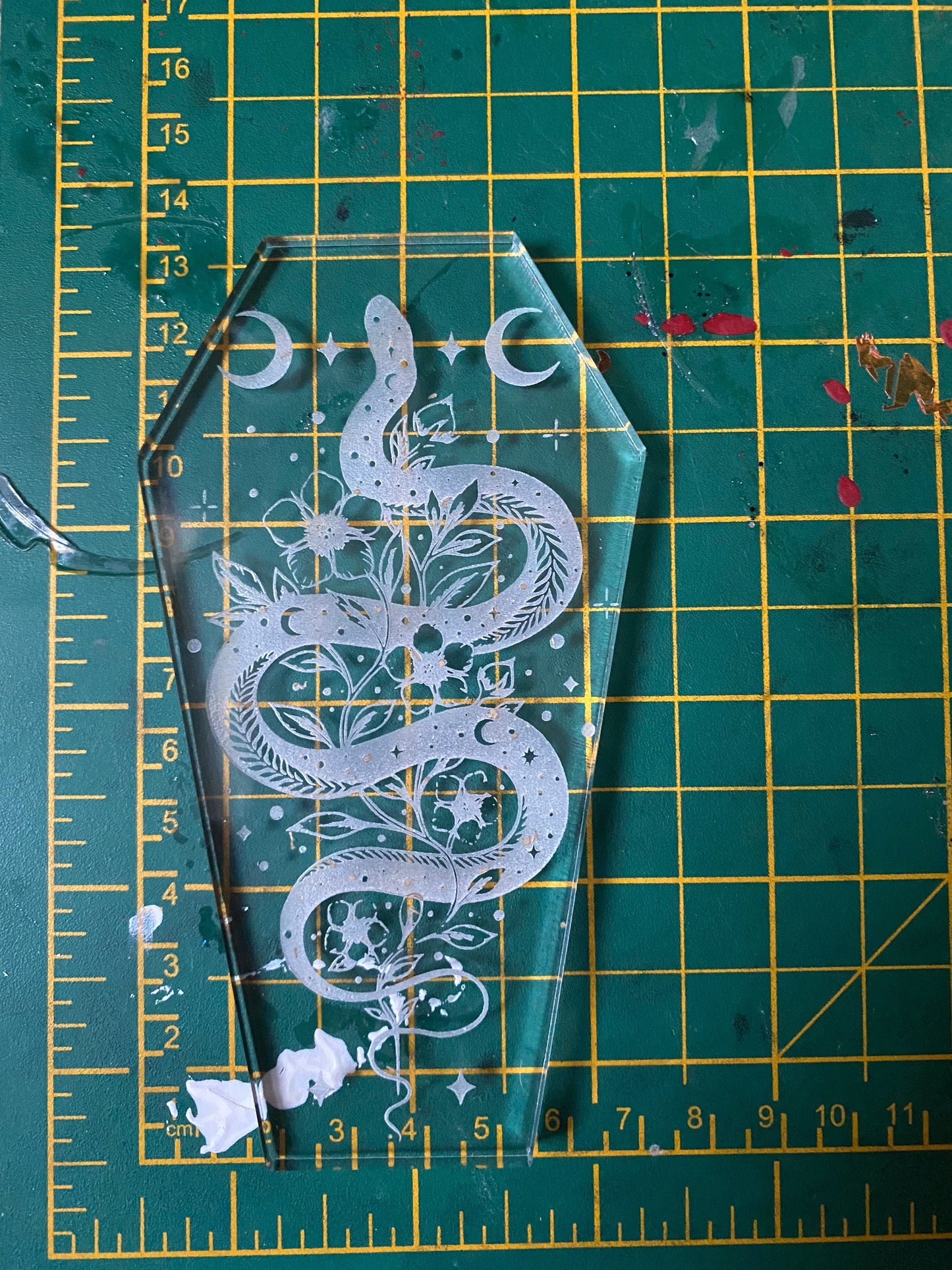 5” Floral Snake Coffin Silicone Mould