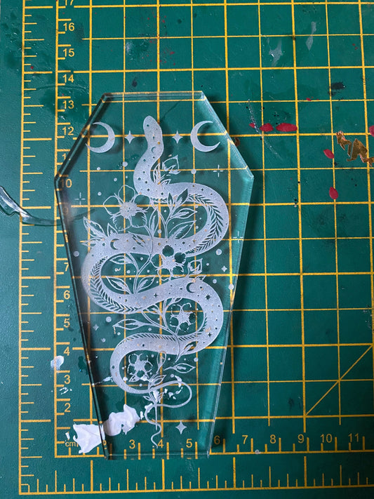 5” Floral Snake Coffin Silicone Mould