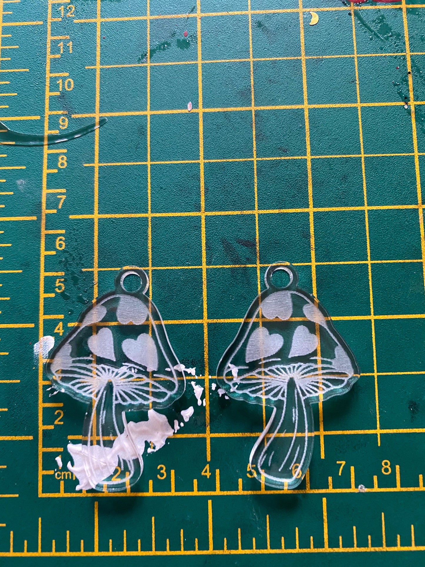 Heart Mushroom Earrings Silicone Mould