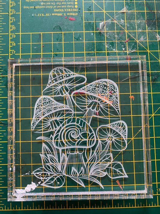 6” Square Mushroom Tray Silicone Mould