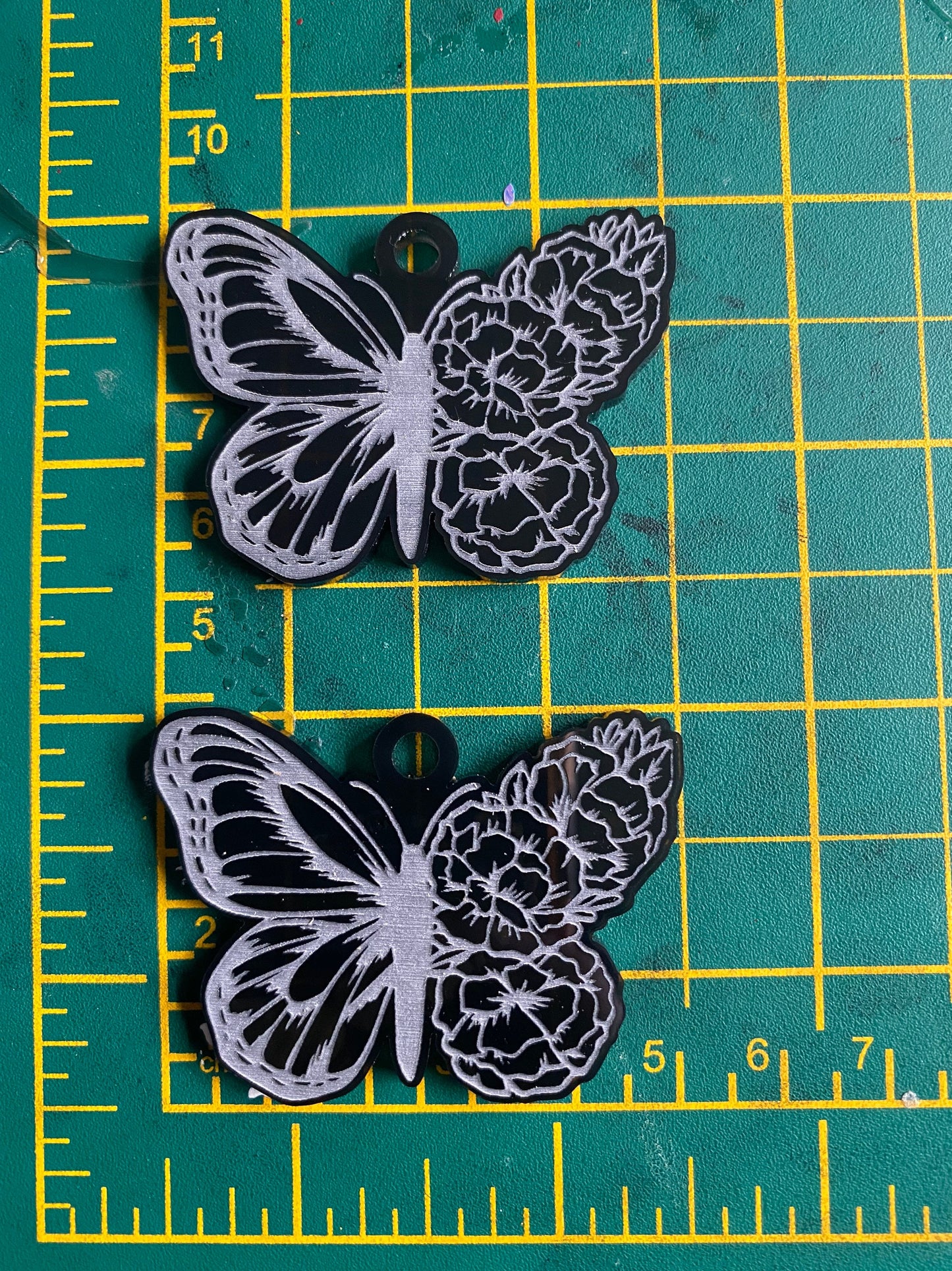2” Floral Butterfly Earrings Silicone Mould