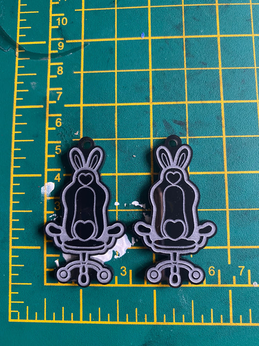 2” Streamer Chair Earrings Silicone Mould