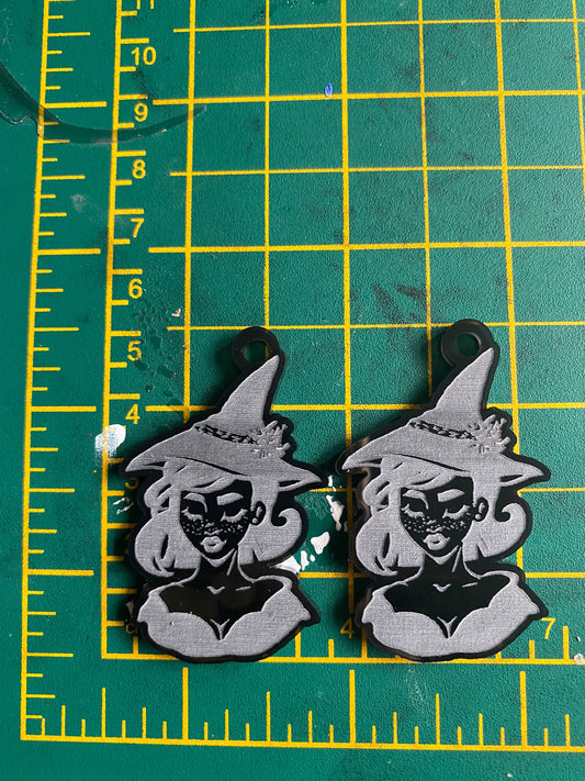 2” Witch Earrings Silicone Mould
