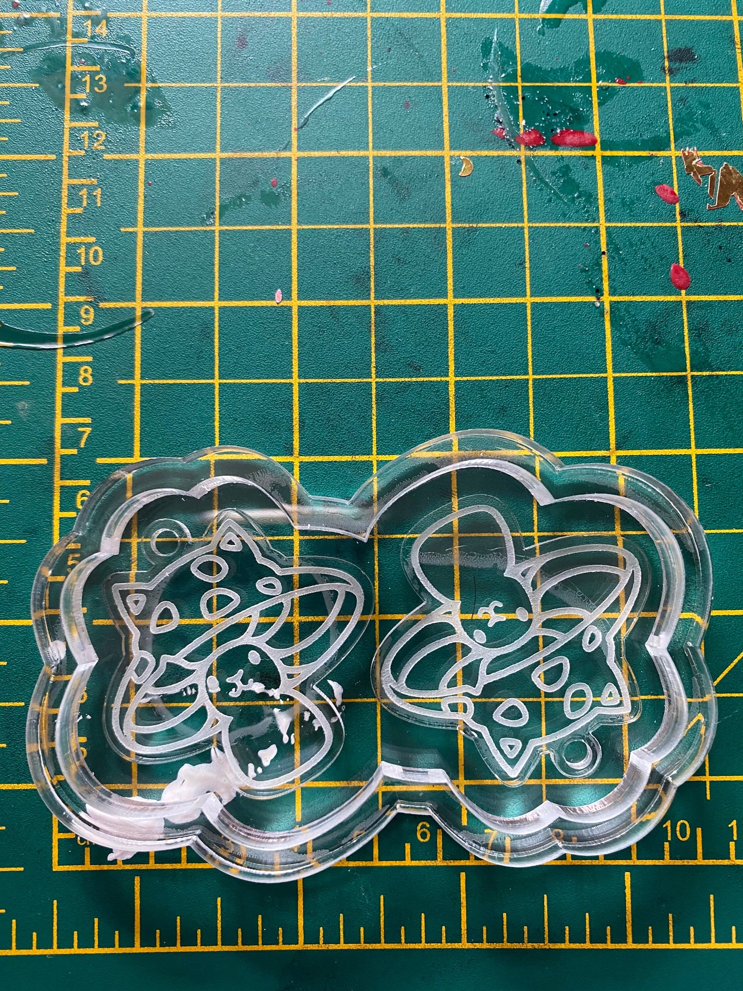 Cat Face Mushroom Earrings Silicone Mould