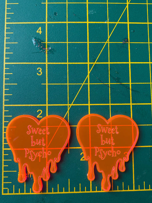 1.75” Sweet but Psycho Drippy Hearts Silicone Mould