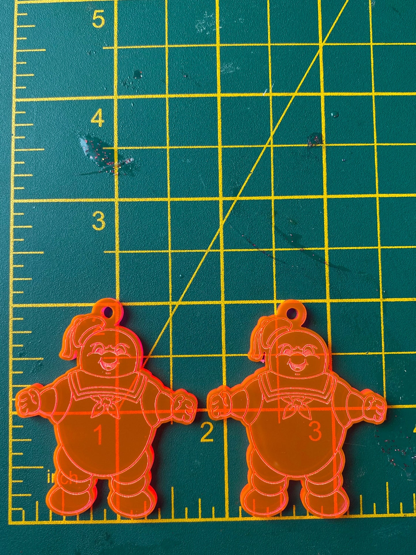 2” Marshmallow Man Earrings Silicone Mould