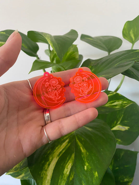 1.5” Wildflower Moon Earrings Silicone Mould