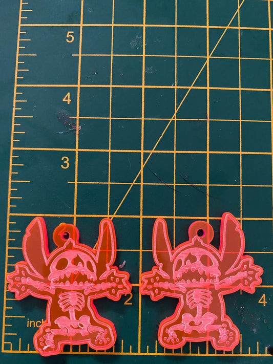 2” Skeleton 626 Earrings Silicone Mould