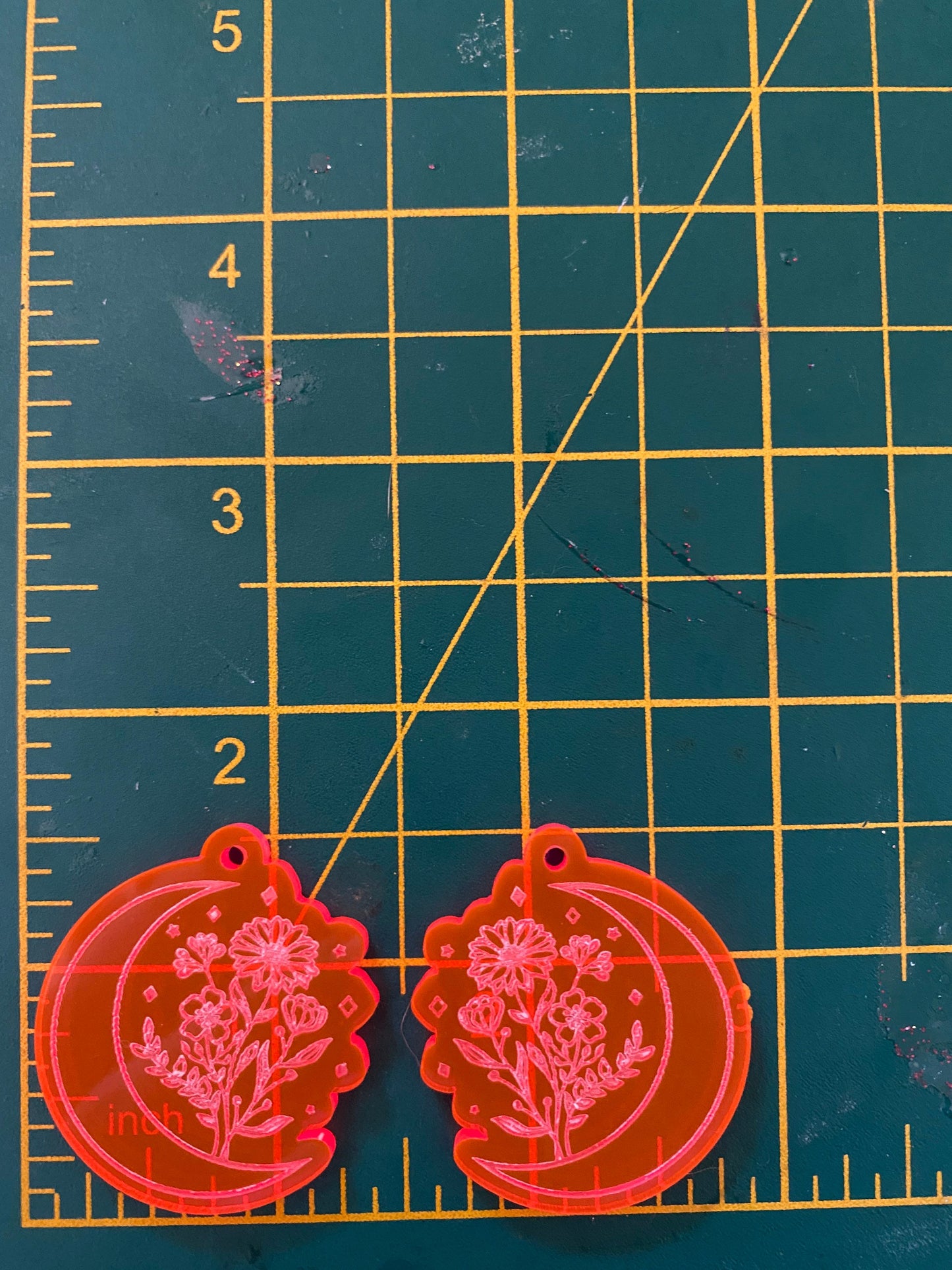 1.5” Wildflower Moon Earrings Silicone Mould