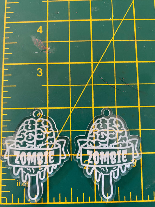 2” Zombie Brain Earrings Silicone Mould