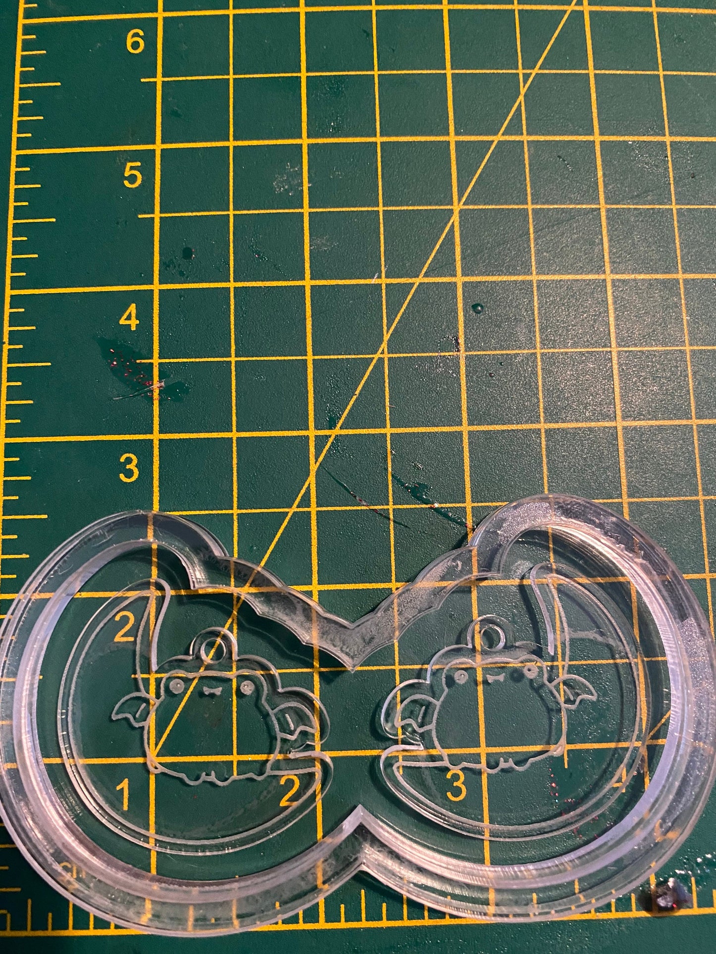 1.5” Devil Moon Frog Earrings Silicone Mould