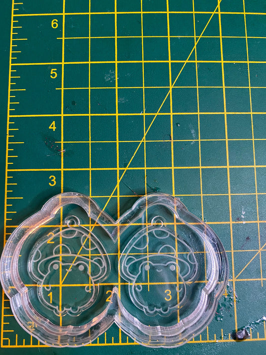 1.5” Mushroom Frog Earrings Silicone Mould