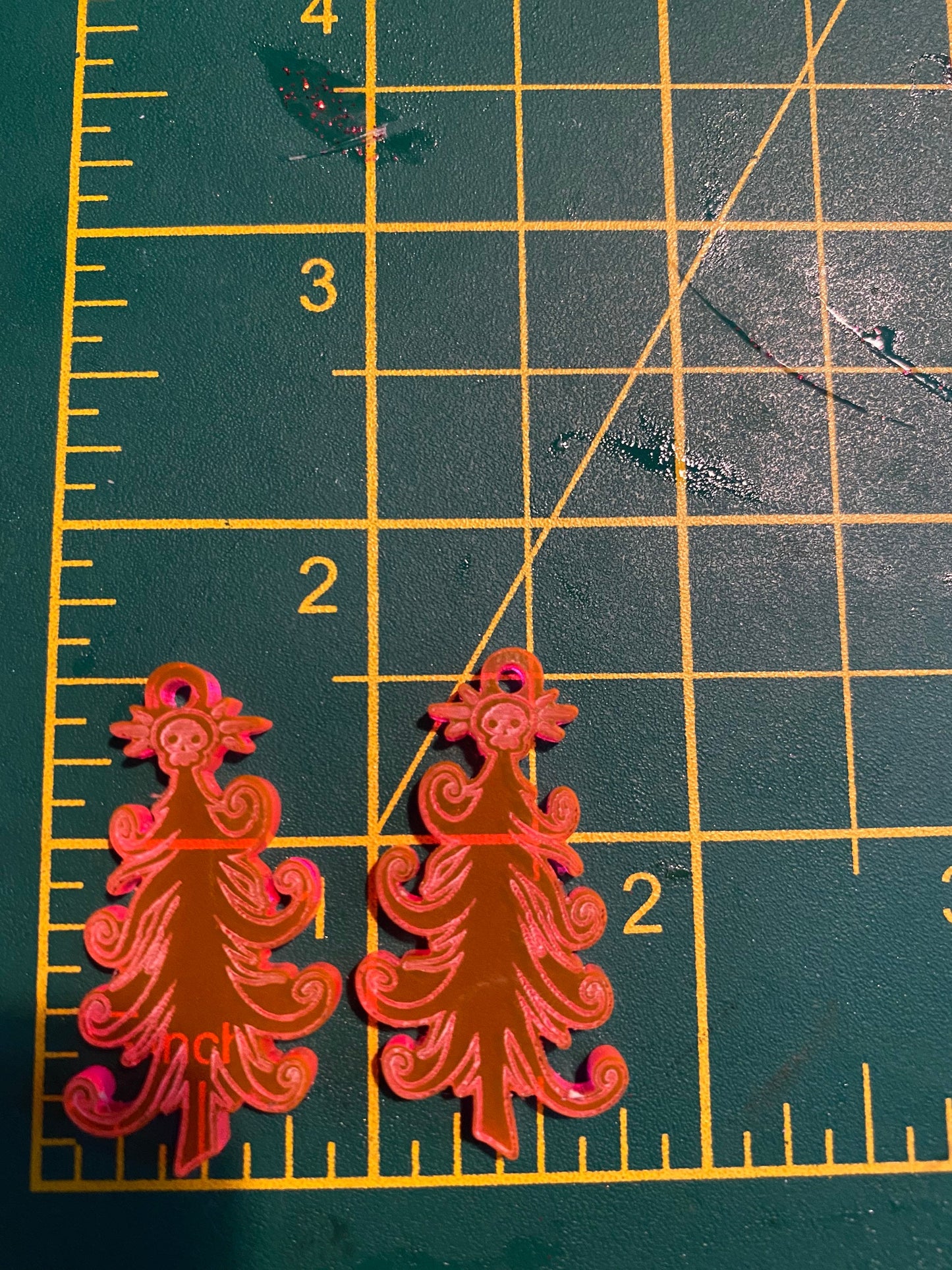 1.5” Spooky Christmas Tree Earrings Silicone Mould