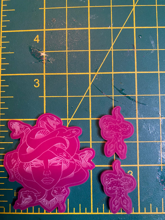 Medusa and Snakes Mini Bits Silicone Mould