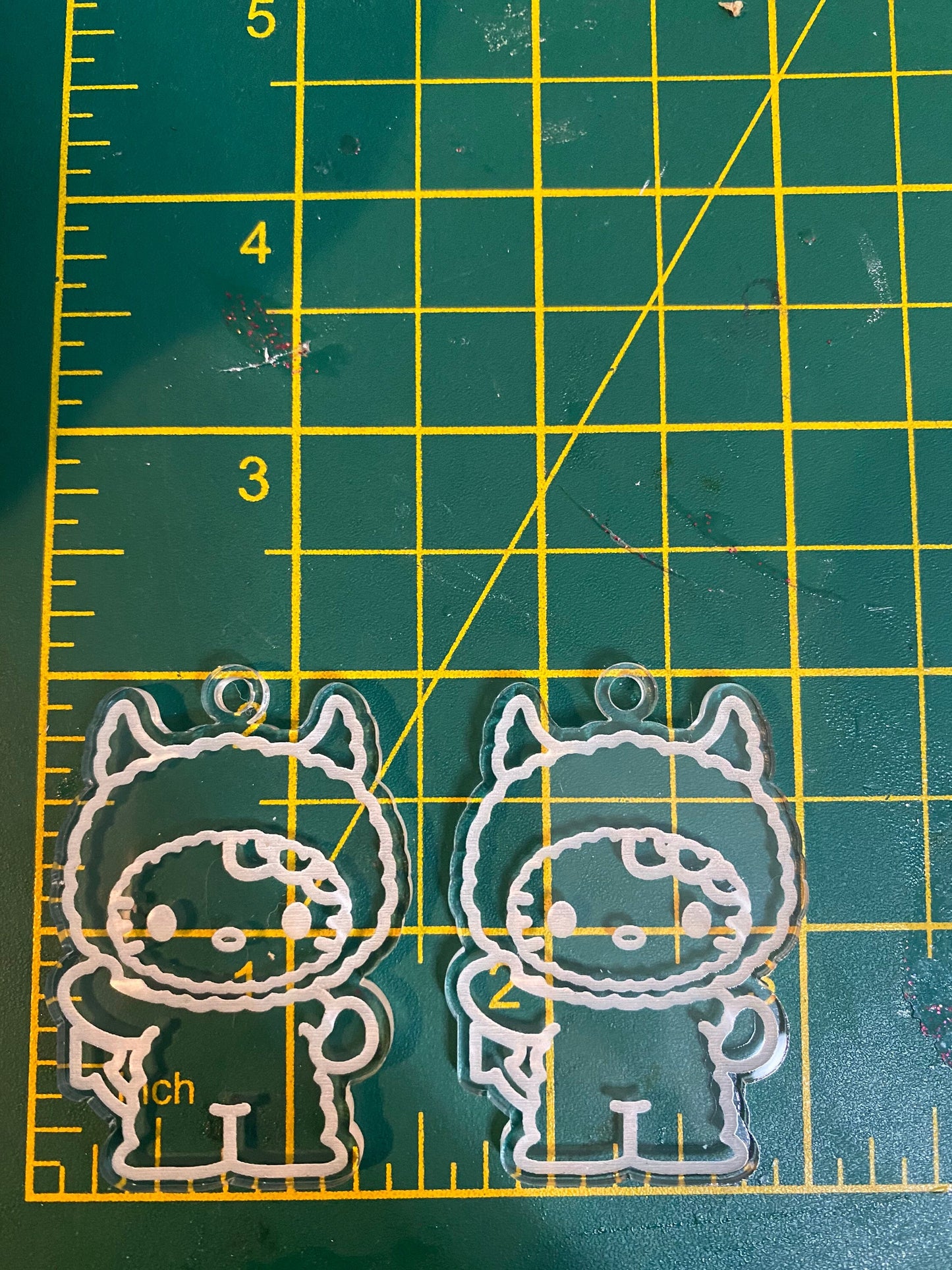 2” Devil Kitty Earrings Silicone Mould