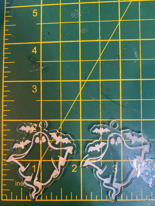 2” Bat Ghost Earrings Silicone Mould