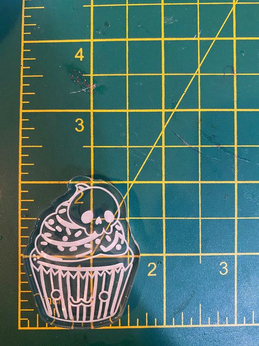 2” Cute Skull Cupcake Silicone Mould