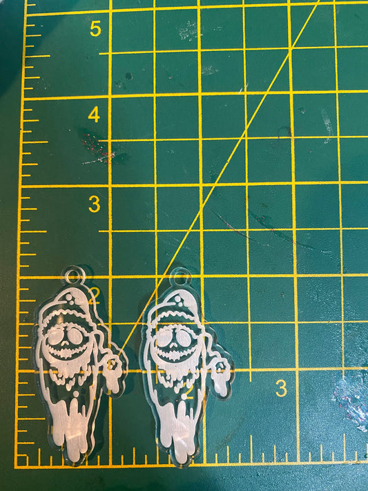 2” Gloopy Santa Earrings Silicone Mould