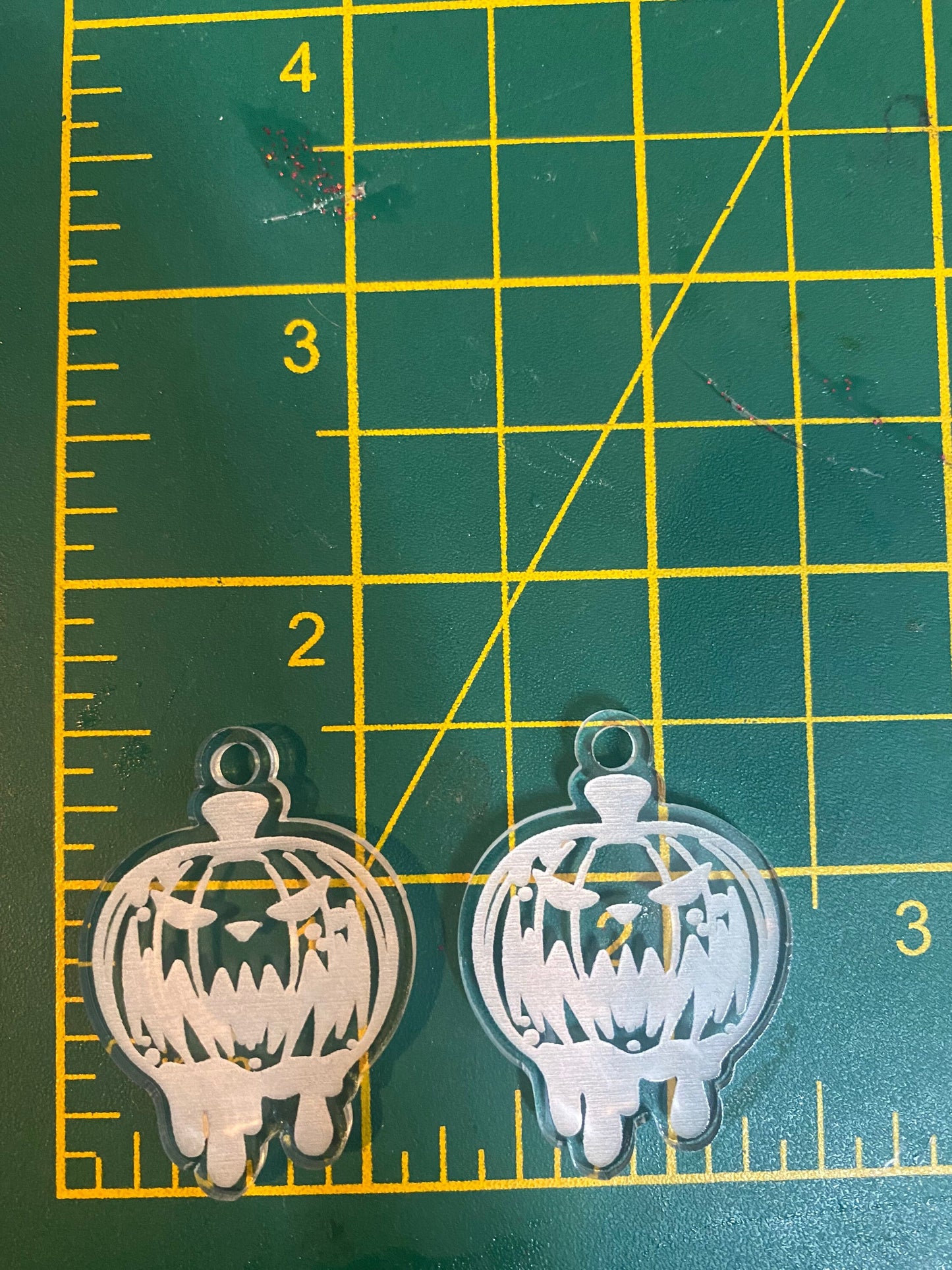 1.5” Gloopy Pumpkin Earrings Silicone Mould